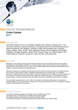 Crisis Cartels in The Financial Sector