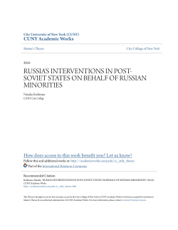 RUSSIA`S INTERVENTIONS IN POST