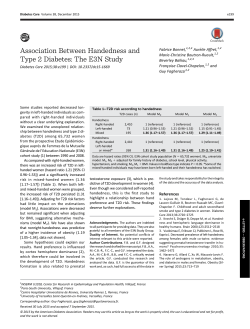 Association Between Handedness and Type 2 Diabetes: The E3N
