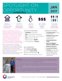 Honduras - Opportunity International Canada