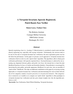 A Viewpoint Invariant, Sparsely Registered, Patch Based