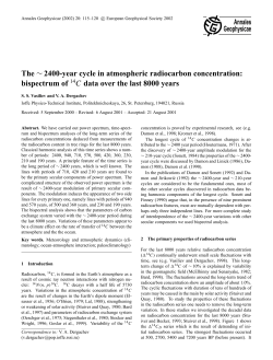The &sim;2400-year cycle in atmospheric radiocarbon concentration