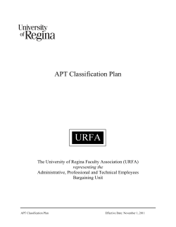 APT Classification Plan