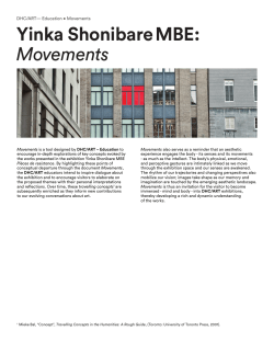 Yinka Shonibare MBE: Movements