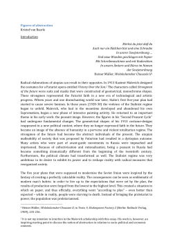 Figures of abstraction Kristof van Baarle Introduction Merkst du jetzt