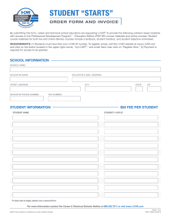 student &ldquo;starts&rdquo; - I-Car