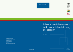 Labour market developments in Germany: tales of decency and