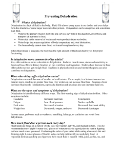 Preventing Dehydration