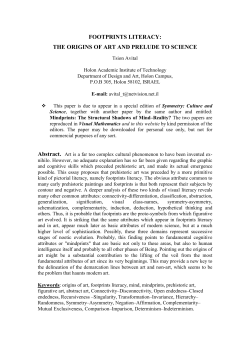 footprints literacy: the origins of art and prelude to science