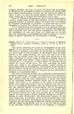 466 Algae. &mdash; Eumycetes. d`origine n&eacute;ritique. On peut y arriver en