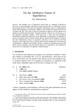 On the Attributive Nature of Superlatives