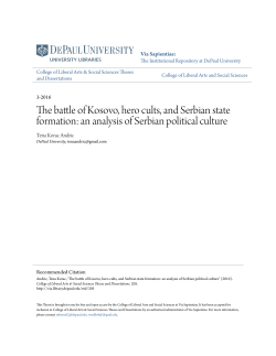 an analysis of Serbian political culture - Via Sapientiae