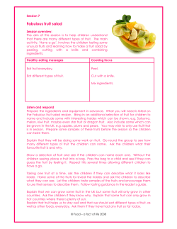 Fabulous fruit salad - Food a fact of life