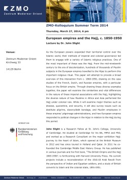 European empires and the Hajj, c. 1850-1950