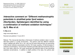 Interactive comment on &ldquo;Different methanotrophic potentials in