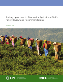 Scaling Up Access to Finance for Agricultural SMEs Policy