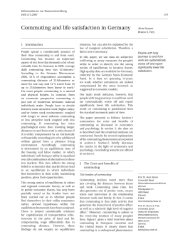 Commuting and life satisfaction in Germany