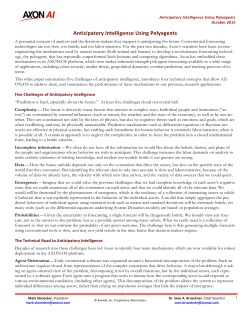 Anticipatory Intelligence Using Polyagents