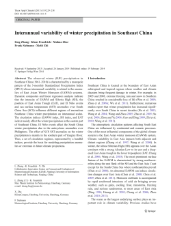 Interannual variability of winter precipitation in Southeast China