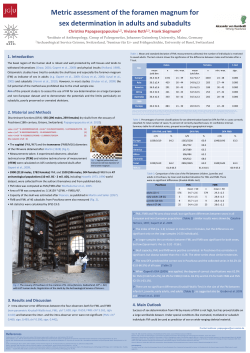 Metric assessment of the foramen magnum for