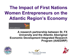 The Impact of First Nations Women Entrepreneurs on the Atlantic