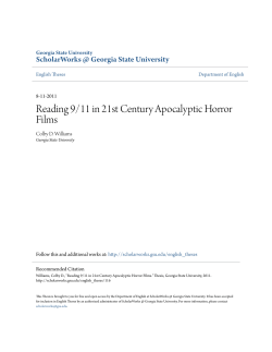 Reading 9/11 in 21st Century Apocalyptic Horror Films