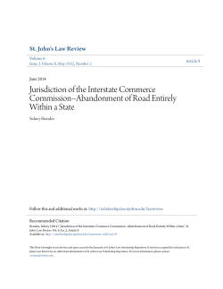 Jurisdiction of the Interstate Commerce Commission-