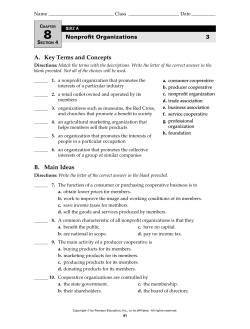 A. Key Terms and Concepts B. Main Ideas