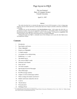 Page layout in LATEX - INFN