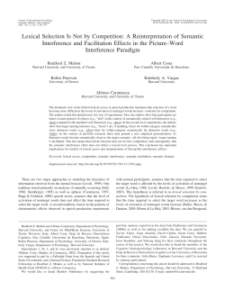 Lexical Selection Is Not by Competition