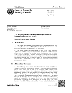 S/2014/163 - Afghanistan Mission to the UN in New York