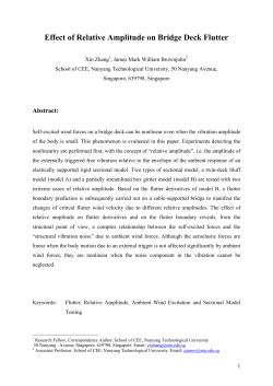 Effect of Relative Amplitude on Bridge Deck Flutter