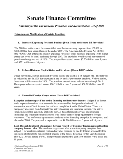 Senate Finance Committee - American Benefits Council