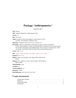 Package `Anthropometry`