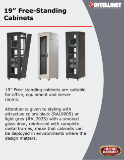 19&rdquo; Free-Standing Cabinets
