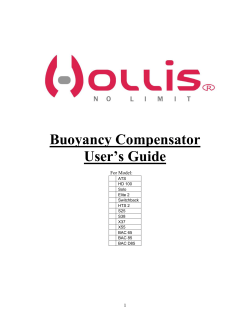 Buoyancy Compensator User`s Guide