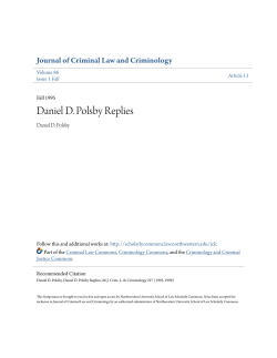 Daniel D. Polsby Replies - Scholarly Commons