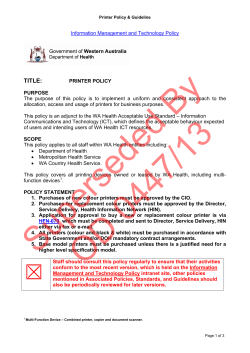 Printer Policy