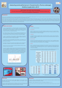 Measuring panel performance in thawed bonito (Thunnus alalunga