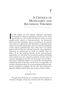 a critique of monetarist and keynesian theories