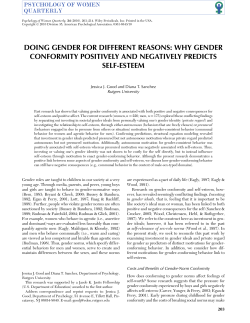 doing gender for different reasons: why gender conformity positively