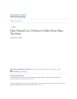 False Natural Law: Professor Goble`s Straw Man