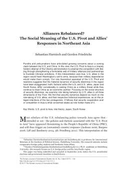 Alliances Rebalanced? The Social Meaning of the U.S. Pivot and