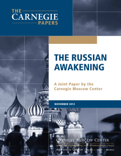 THE RUSSIAN AWAKENING - Carnegie Endowment for