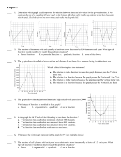 Chapter 11 ____ 1. Determine which graph could represent the