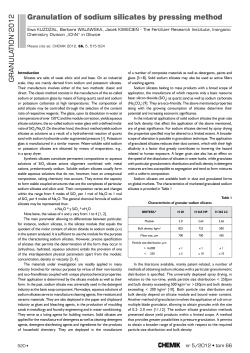 Granulation of sodium silicates by pressing method