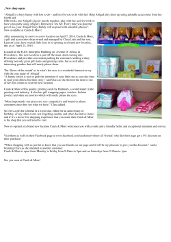 New shop opens &ldquo;Abigail is a busy bunny with lots to do