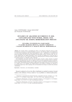 dynamics of arachnid occurrence in soil contaminated with petrol