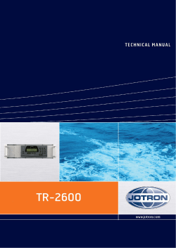Technical Manual Tron AIS TR-2600