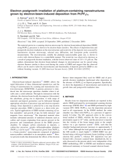 Electron postgrowth irradiation of platinum